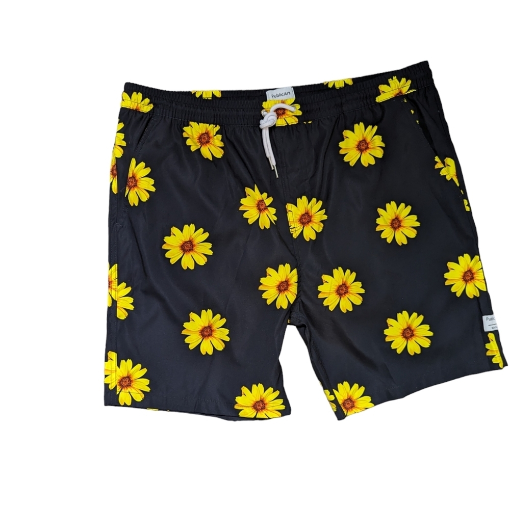 NWOT...Public Art Daisy Swim Truck... Size... XXL